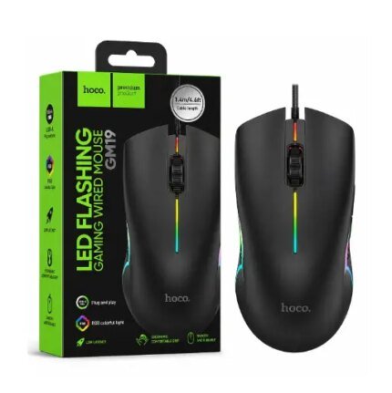 Led Flashing Gaming Wired Mouse GM19 1.4 Cable Length