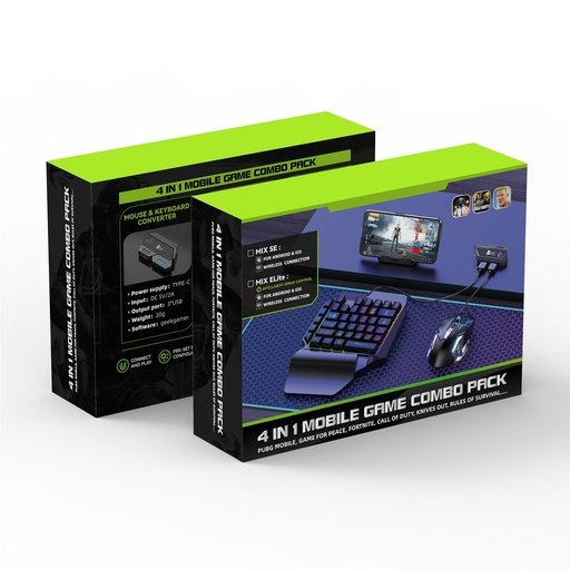 6971805190125 4 en 1 Combo Pack teclado y mouse gamer Mobile - Imagen 1