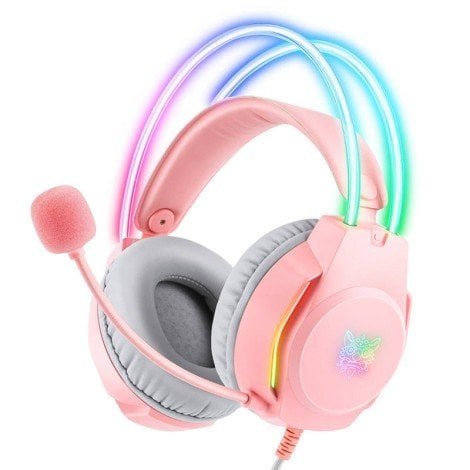 6972470562347 Onikuma X26 headset rosado - Imagen 1