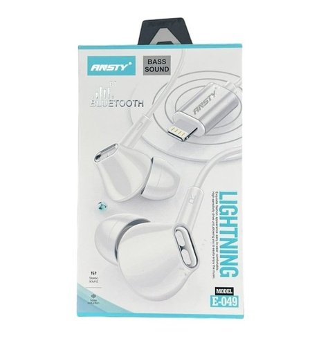 6973847336837 Ansty Bass sound bluetooth lightning white E-049 - Imagen 1