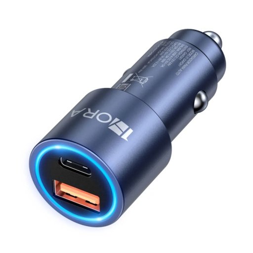 6974368771886 1Hora Turbo Cargador Para Auto con cable Tipo-c 3A - Imagen 1