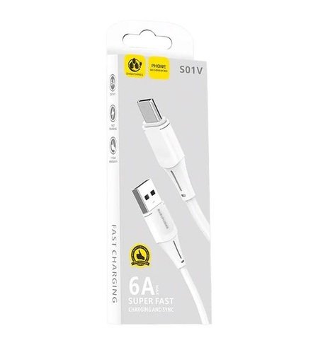 6976883930137 Cable S01V 6A SUPER FAST WHITE - Imagen 1