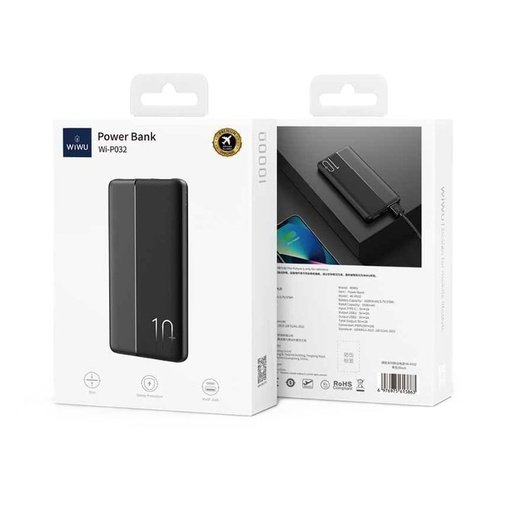 6976975613863 Wiwu Power Bank WI-P032 Black - Imagen 1