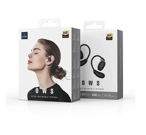 6977703650563 Wiwu Headset Ows T30 Black - Imagen 1