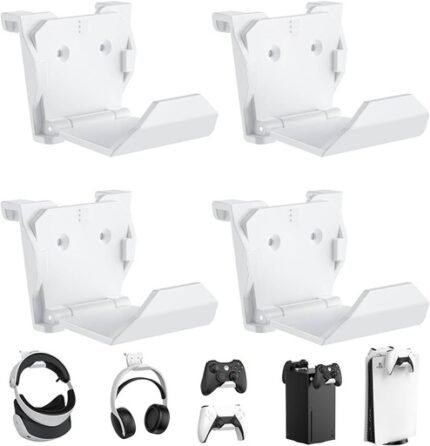 Kunsluck Controller Wall Mount Holder 4 Pack White