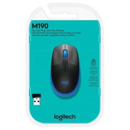Logitech Mouse Inalámbrico Óptico M190 Azul