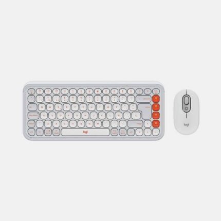 Pop Icon Combo combinación de Teclado y Mouse Bluetooth Blanco