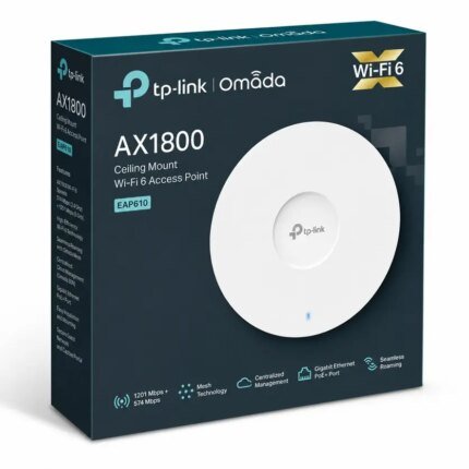 Punto De Acceso AX Wifi 6 24/5Ghz Para techo X1 Puerto Gb 1775mbps
