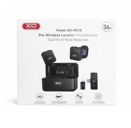 Pro Wireless Lavalier Microphones Dual Mic AI Noise 36H MC15