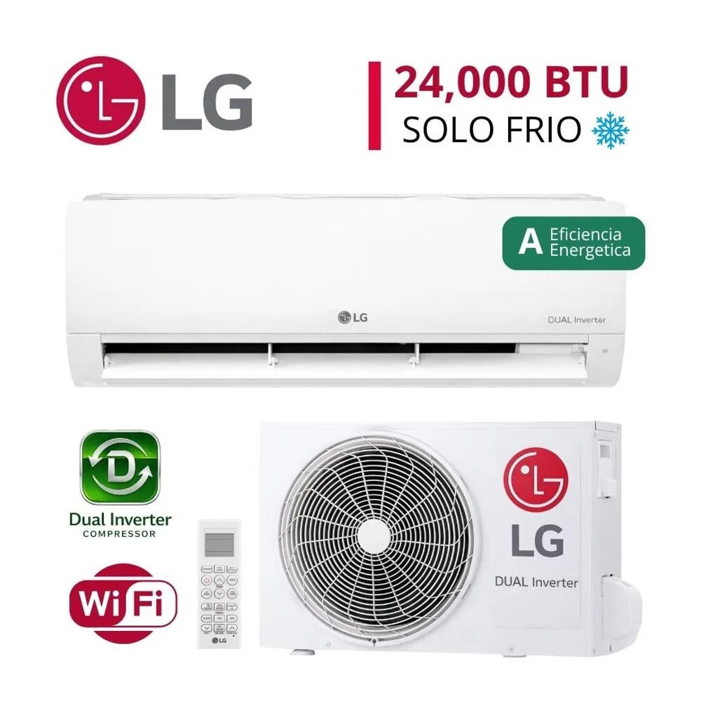 odoo-8806096653470 Aire Acondicionado LG DUAL Inverter VM242C31 24,000 BTU LG ThinQ kW Manager - Imagen 1