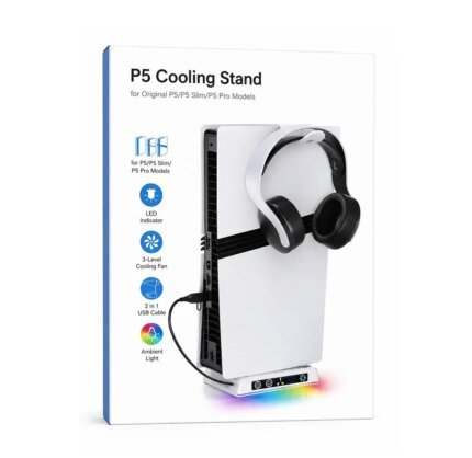 P5 Cooling Stand For PS5/Slim And Pro VG-P5390X