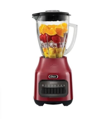 Oster Licuadora 800w 6 Velocidades+Pulso 1.5L Roja