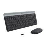Logitech MK470 Teclado Y Mouse Inalámbricos Delgados Grafito