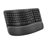 Logitech Wave Keys Teclado Ergonómico Inalámbrico Con Reposamanos Bluetooth Negro
