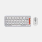 Pop Icon Combo combinación de Teclado y Mouse Bluetooth Blanco