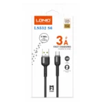 Cable USB-A A Micro-USB DE 2M 3A Negro LS532 S6