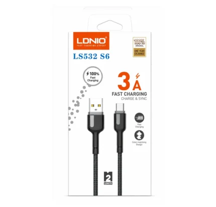 Cable USB-A A Micro-USB DE 2M 3A Negro LS532 S6