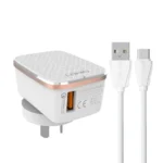 Cargador Rapido QC3.0 18W Con Cable USB-Micro USB De 1M A1204Q