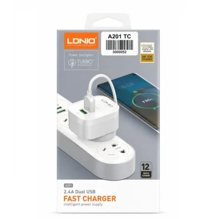 Cargador De 12W 2.4A Dual USB A201 TC