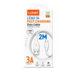 Cable USB-A A Micro-USB De 2 Metros 3A Blanco LS362 S6