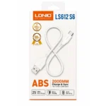 Cable De 25W 2M USB-A A Micro-USB ABS LS612 S6 Blanco