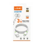 Cable USB-A A Micro-USB 3A 2M Blanco LS33 S6