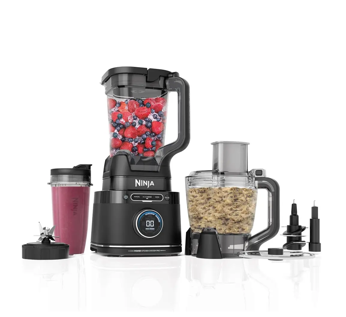 622356304900 Ninja Detect BlendSense 1800Wats Jaraa 1.9L+Procesador de Alimentos Con Vaso Personal Plateado TB401LAA - Image 1