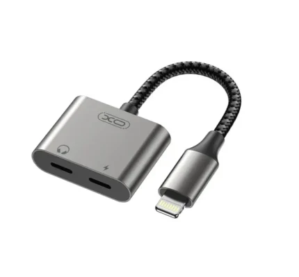 Adaptador De Audio Lightning 2xLightning Design NB-R258A Gris