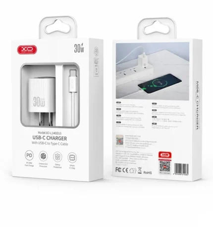Cargador USB-C A Lightning 30W Blanco XO-L148