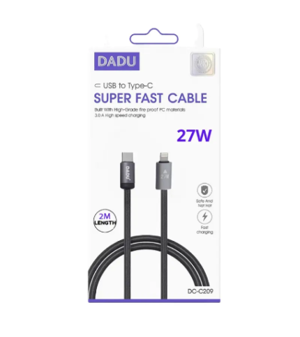 DADU Súper Fast Cable 27W Type-C Lingtning DC-C209