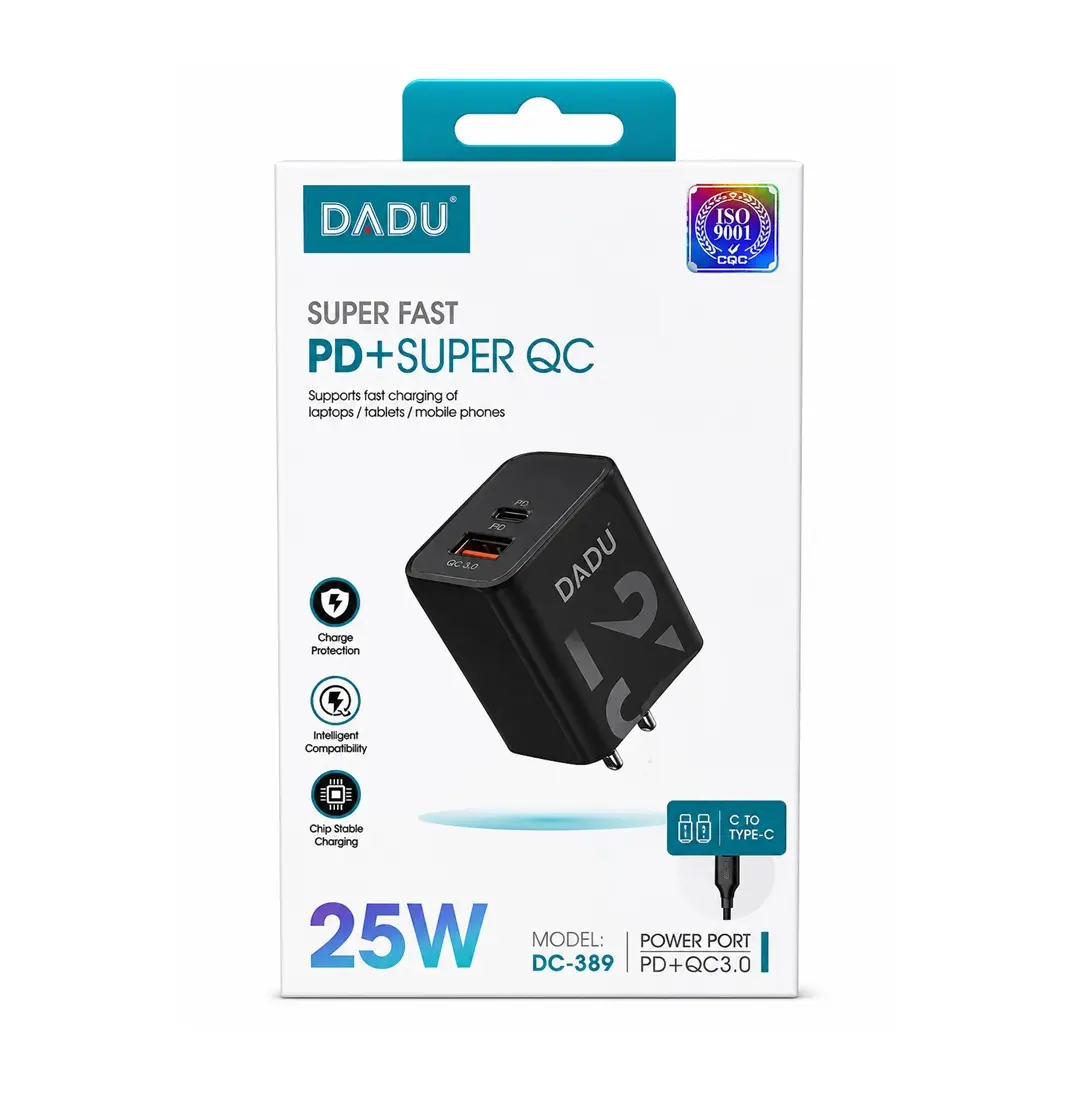 6925102938935 Cargador Super Fast PD+Super QC 25W Type C To C DC-389 - Image 1