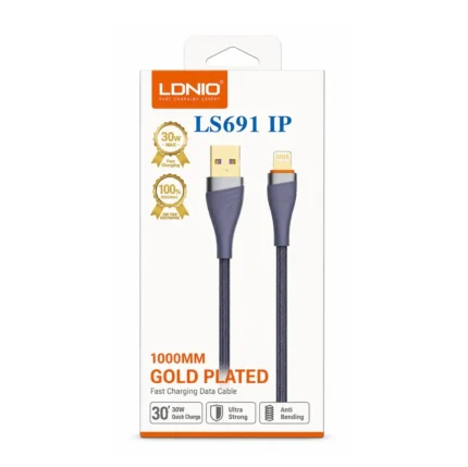 Cable Carga Rapida USB-A A Lightning 1M 30W LS691 6G