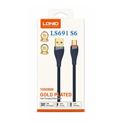 Cable Carga Rapida USB-A A Tipo-C 1M 30W LS691 S6
