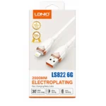Cable USB-A A Lightning De 30W 2M LS822 6G Blanco