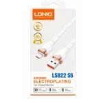 Cable De 30W USB-A A Micro-USB 2M LS822 S6 Blanco