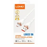 Cable De 30W USB-A A Micro-USB 2M LS822 S6 Blanco