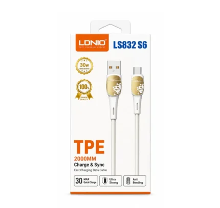 Cable Carga Rapida USB-A A Tipo-C 2M 30W LS832 S6