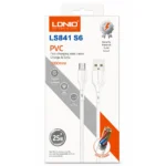 Cable Carga Rapida USB-A A Micro-USB 1M 25W LS841 S6 Blanco