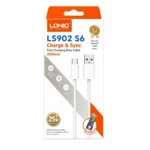 Cable USB-A A Micro-USB De 25W 2M Blanco LS902 S6