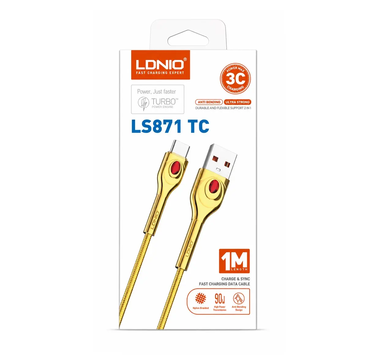 6933138601631C Cable USB-A A Micro-USB 30W 1M Dorado LS871 TC - Image 1