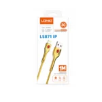 Cargador USB-A A Lightning 1M 30W Dorado LS872 IP