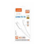 Cable Tipo-C A Tipo-C De Carga Rapida 65W 2M Blanco LC902 TC-TC