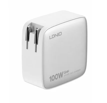 LDNIO 100W Gan 3USB-C+ Q408 TC-TC PLUG Blanco