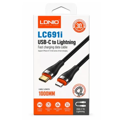 Cable Carga Rapida Tipo-C A Lightning 1M 30W LC691i