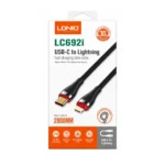 Cable Tipo-C A Ligthning 2 Metros Negro LC692i