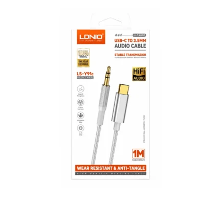 Adaptador Tipo-C A 3.5MM 1M Gris LS-Y91C