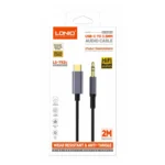 Adaptador Tipo-C A 3.5MM 2M Negro LS-Y92C