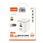 Cargador Usb Con Cable 2P 65W Tipo-C Q2617 TC