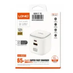 Cargador Usb Con Cable 2P 65W Tipo-C Q2617 TC