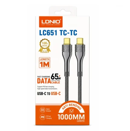 Cable Carga Rapida Tipo-C A Tipo-C 1M 65W LC651